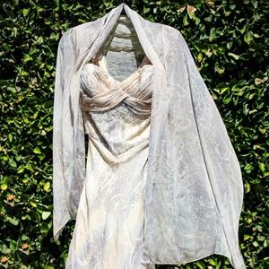 Badgely Mischka Gown & Shawl